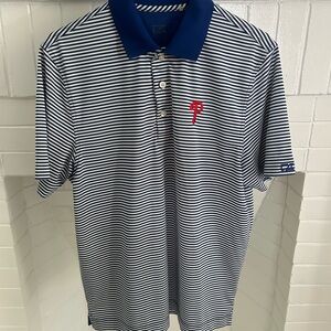 Cutter & Buck Navy and White Striped Philadelphia Phillies Polo